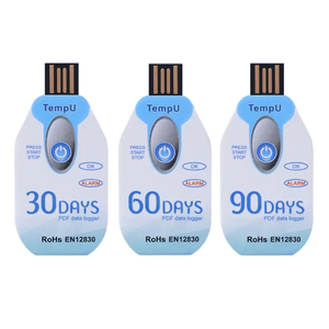 Kofig tempu02 nhựa kỹ thuật số không thấm nước <span class=keywords><strong>USB</strong></span> 2.0 PDF dùng một lần OEM/ODM nhiệt độ dữ liệu <span class=keywords><strong>logger</strong></span> 60 ngày lạnh Chuỗi Nhiệt kế - Product Image 1