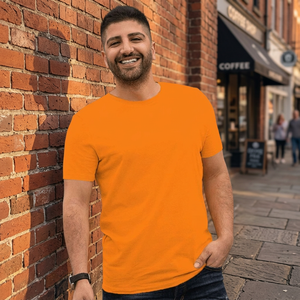 Camiseta Deportiva Unisex de Manga Corta, 100% Algodón, con Estampado Personalizado, Diseño Sólido, Estilo Urbano, Cuello Redondo, para Promociones - Product Image 3