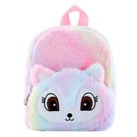Sac à dos décontracté sac à dos en peluche mignon licorne fille licorne sac dessin animé en peluche cartable anti-stress jouet Double-sac à bandoulière