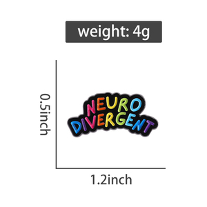 Autism Awareness Emaille Pin Regenbogen Design Brosche Neuro divergent Revers Abzeichen Schmuck Geschenk für Freunde und Kinder - Product Image 6