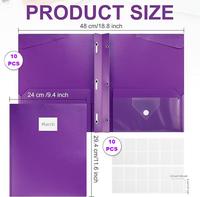 Carpeta de Presentación Morada Tamaño Carta A4 de UNUS Factory Promotion, 3 Anillos Metálicos, 4 Plásticos PP Impermeables, Color Personalizable