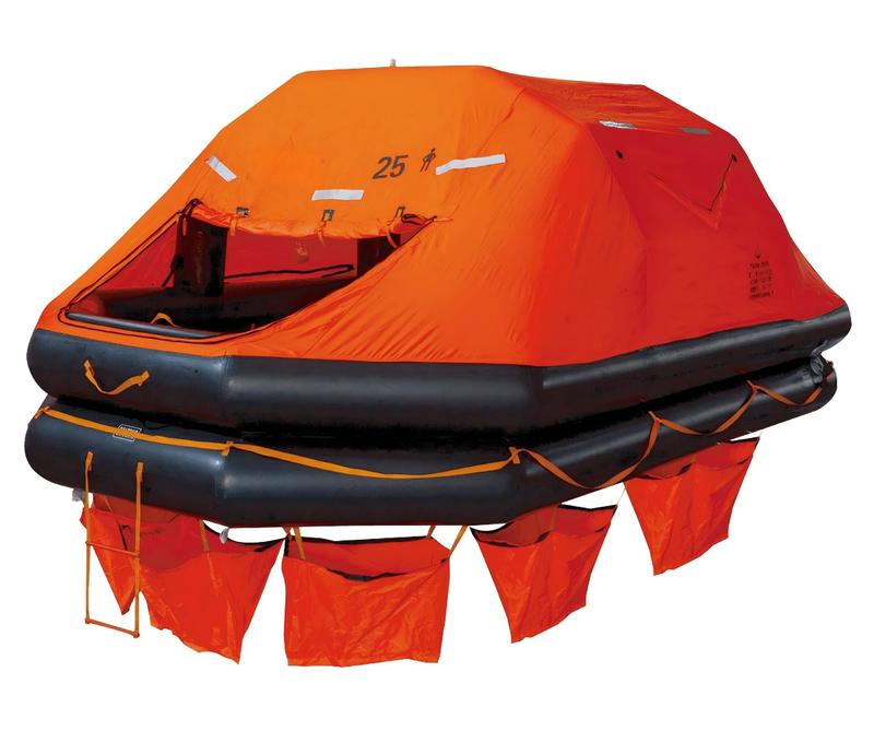 Davit launched Self righting Inflatable Liferaft