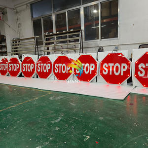 ثمانية الأضلاع الصمام وقف وامض ضوء المرور عاكس المرور الألومنيوم الشمسية المرور - Product Image 3