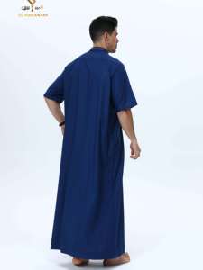 Último modelo 2026: Túnica de oración de material suave antipilling, Thobe árabe de alta gama para hombre, diseño moderno. - Product Image 4