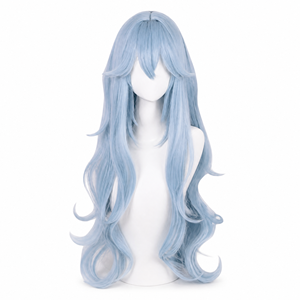 Neon Genesis <span class=keywords><strong>Evangelion</strong></span> EVA película Rei Ayanami COS peluca en blanco punto azul fibra de alta temperatura para fanáticos del Anime - Product Image 2