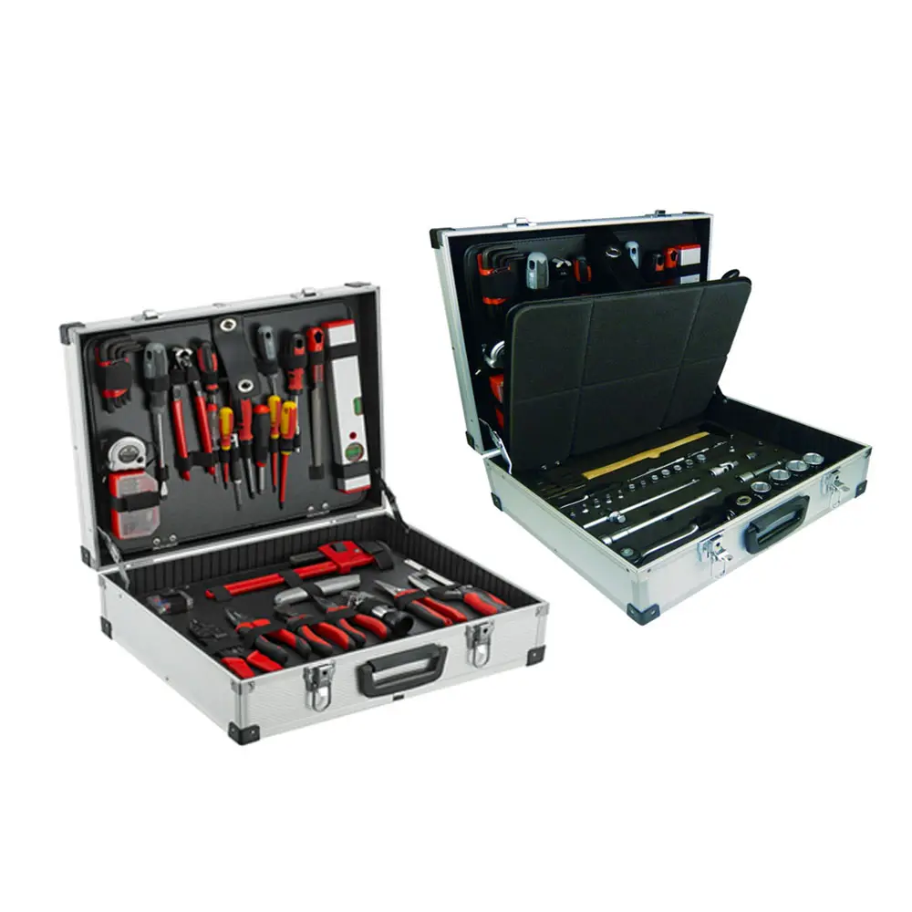 Beautiful design mechanic eva mdf silver abs portable organizer drilling tools aluminum tool boxes case