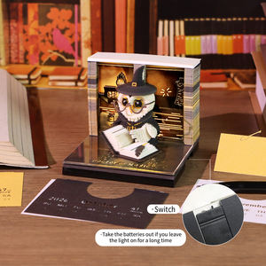 Bloc-notes lumineux créatif en forme <span class=keywords><strong>de</strong></span> hibou 3D, calendrier, cadeau <span class=keywords><strong>de</strong></span> bureau, figurine promotionnelle, bloc-notes - Product Image 4