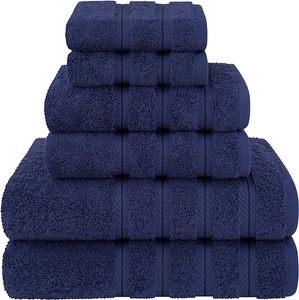 6-Piece Dyed <b>Towel</b> <b>Set</b> 100% Soft Ring Spun Cotton Includes 2 <b>Bath</b> <b>Towels</b> 2 Hand <b>Towels</b> 2 Washcloths Antimicrobial Quick-Dry Very - Product Image 3