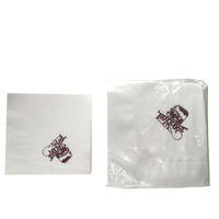 OEM/ODM restaurant doux impression découpage main Airlaid serviettes en papier de soie couverts