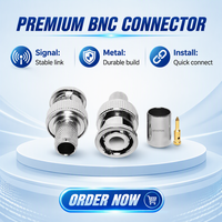 Conector BNC Macho de 50 Ohmios para Cable RG58, RG59, RG6, Conector para Cámara CCTV, Suministro de Fábrica