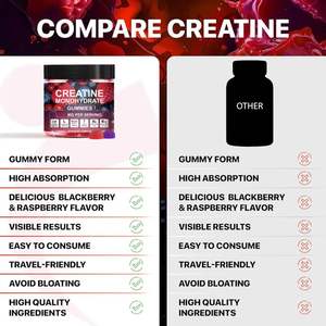 Gummies de créatine à marque privée OEM, très demandées, pour le développement musculaire, supplément naturel pré-entraînement pour hommes et femmes, pour l'énergie - Product Image 3