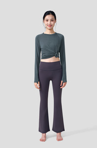 Lana Merino strato Base <span class=keywords><strong>donna</strong></span> Lite manica lunga camicia <span class=keywords><strong>termica</strong></span> camicia leggera leggera morbida camicia per escursioni a sci Yoga - Product Image 3