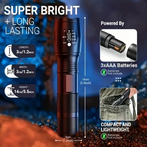 A100 Mini <span class=keywords><strong>LED</strong></span> <span class=keywords><strong>Linterna</strong></span> T6 <span class=keywords><strong>Recargable</strong></span> Zoom 10W Potencia Impermeable Brillante-Cuerpo de aluminio <span class=keywords><strong>Carga</strong></span> USB-Fabricantes al por mayor - Product Image 3