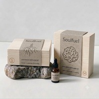 Diffuseur d'arômes minimaliste en pierre de lave pour la maison et le bureau, coffret cadeau bien-être avec huile essentielle