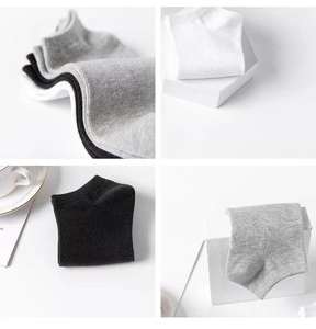 بيع بالجملة الرجال والنساء الصيف أسود أبيض رمادي منخفض أنبوب تنفس الجوارب الأعمال لا تظهر الجوارب - Product Image 5