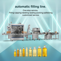 Machine de remplissage automatique d'huile d'olive et d'huile comestible, moteur servo, capacité de 1 à 5 litres, ligne de production d'huile liquide