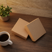 Boîte d'emballage carrée rigide écologique et recyclable avec logo personnalisé, revêtement UV, marquage à chaud, négociation du prix