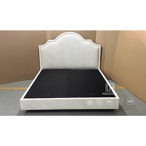 Base de Cama de Alta Gama Personalizable OEM, Mueble Blanco, Base de Cama de Cuero Blanco, Cama King Size UP-004, Muebles de Dormitorio UP-00 - Product Image 4