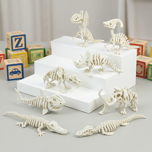 Figurine de squelette de dinosaure articulé imprimée en 3D, modèle d'animal fossile flexible et mobile, jouet éducatif pour enfants, décoration de bureau - Product Image 5