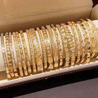 Bracelet élégant anti-ternissement pour femme, bijoux de créateur, plaqué or 18 carats, acier inoxydable, zircon