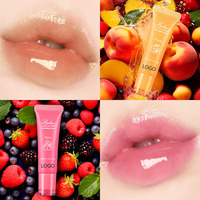 Label privé Baume à Lèvres Anti-Rides au Collagène Soin des Lèvres Hydratant Repulpant Vegan Fraise Gel Hydratant Rose Baume à Lèvres