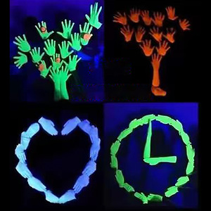 Guantes fluorescentes hasta la muñeca que brillan en la oscuridad para bares, discotecas, escenarios, bailes, conciertos, ambiente festivo - Product Image 1