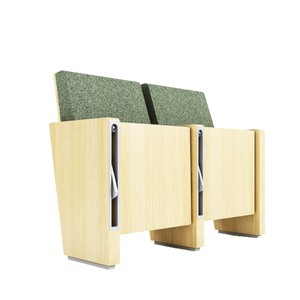 Silla escolar Yi Jian con estructura de madera, tablero de escritura trasero y pasamanos para uso en el aula. - Product Image 5