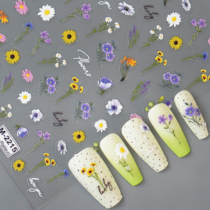 Pegatinas de <span class=keywords><strong>Uñas</strong></span> 5D con Flores Secas <span class=keywords><strong>en</strong></span> Resina, Venta Caliente, Decoración de <span class=keywords><strong>Uñas</strong></span> 3D con Margaritas y <span class=keywords><strong>Girasoles</strong></span>, Autoadhesivas, Compatibles con Pedidos al por Mayor - Product Image 6