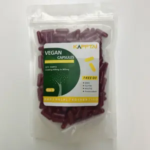 Kleine Menge 250 Stück vegane HPMC leere Kapseln Größe 0 in weißen/klaren/grünen/roten Farben