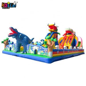 Château gonflable avec toboggan pour enfants, thème dinosaures jurassiques, prix d'usine KAILE, garantie 3 ans, en vente - Product Image 6