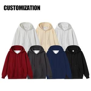 Sweat à capuche épais en molleton 100% coton de qualité streetwear 450g, fermeture éclair, coupe oversize, imprimé décontracté, logo personnalisé, vente en gros OEM - Product Image 2