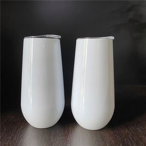 6Oz 180Ml Stemless Vacuum Stainless Steel Seamless Inside Wine Tumbler Sublimation Blank Insulated <b>Champagne</b> Flute - Product Image 1