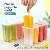 Moule à glaces 4 cavités en PP avec couvercle, facile à démouler, pour glaces maison et pâtisseries pour enfants