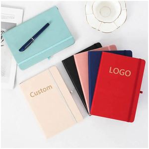 High Quality <b>A5</b> PU Leather Notebook with Embossed Logo Hard Cover Printed Pen Cases for Journal <b>Diary</b> Journal Note Book - Product Image 1
