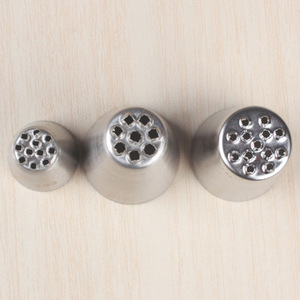 Embouts de pâtisserie en acier inoxydable 304 (petites, moyennes et grandes tailles) pour gâteaux Mont Blanc et douilles à crème - Ensemble d'outils de pâtisserie - Product Image 3