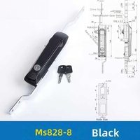Serrure à liaison en alliage de zinc HANBEI NW MS828-8 pour porte d'enceinte industrielle, mécanisme de verrouillage pour armoire Rittal