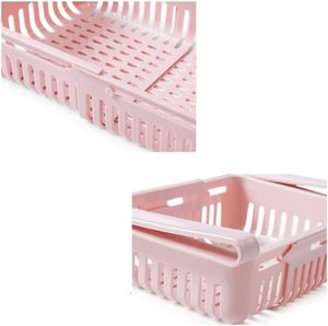 Cesta de Almacenamiento Retráctil para Refrigerador, Ecológica, de Plástico PP, Rectangular, para Congelador, Mantiene la Frescura - Product Image 1