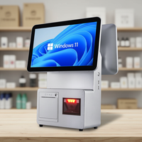 Windows 11.0, Pantalla Táctil de 15.6 Pulgadas, Pantalla Secundaria de 11.6 Pulgadas Sin Táctil, con Impresora Térmica de Recibos de 80 mm y Escáner 2D