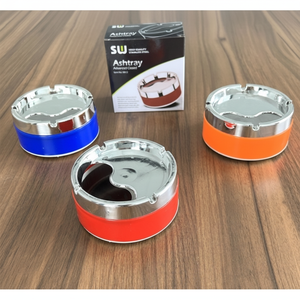 CASAMAX WL AS-9995-2 Ceniceros Redondos para Coche de Acero Inoxidable Multicolor, Proveedor Creativo, Elegante, Portátil y Moderno - Product Image 2