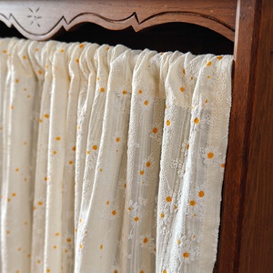 Cortinas de margaritas de estilo rural personalizadas, armario de zapatos de lujo, cortina de protección <span class=keywords><strong>para</strong></span> sala de estar con borla - Product Image 4