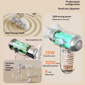 Pistola de Masaje Eléctrica Multicabezal <span class=keywords><strong>2026</strong></span> para el Cuerpo, Fitness en Casa, Relajación del Cuello, Masaje Deportivo, <span class=keywords><strong>Mini</strong></span> Masajeador Eléctrico Transfronterizo - Product Image 5