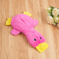 Peluche interactive pour animaux de compagnie en forme de canard, jouet vocal interactif à mâcher avec effets froissés et couineurs pour l'enrichissement