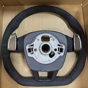 Avec bouton de démarrage <span class=keywords><strong>S</strong></span>-<span class=keywords><strong>Line</strong></span> Demi-volant Alcantara pour <span class=keywords><strong>Audi</strong></span> Q3 Q5 Q8 SQ8 A3 A4 B9 A5 B8 A6 C7 A7 S3 S4 RS3 RS5 RS7 RS6 C8 - Product Image 3