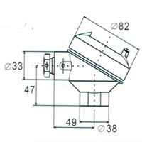 Boîtier de connexion en aluminium TDCAST pour thermocouples de type K, S, B, J, T – Boîtier de capteur de température