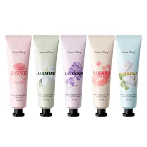 Flower Hand Cream, Herbal Skin, Gardenia, Rose, Lavender, Scent, Whitening and Moisturizing Hand Cream