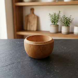 Tazón de Madera Clásico Hecho a Mano para Servir Alimentos - Utensilios de Cocina Ecológicos Hechos en Java Central - Product Image 3