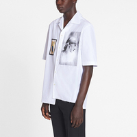 Chemise rayée haute couture pour homme Chemise boutonnée Chemise décontractée imprimée de haute qualité à manches courtes pour homme