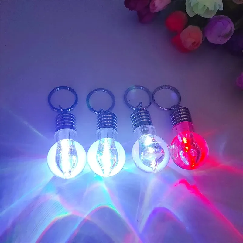 Lanterna LED barata com luz branca, mini lâmpada com chaveiro, lâmpada transparente, porta-chaves acrílico para noite, porta-chaves com lâmpada LED