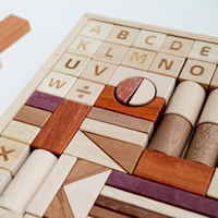 Mainan anak-anak DIY tanpa cat kayu konstruksi Puzzle pendidikan dini Pencerahan blok set untuk 1-7 tahun