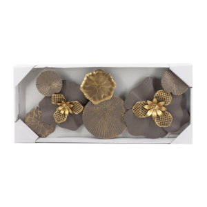 <span class=keywords><strong>Home</strong></span> Studio Decor accessori arte cinese prodotti metallo fiore floreale metallo Wall Art oro - Product Image 4